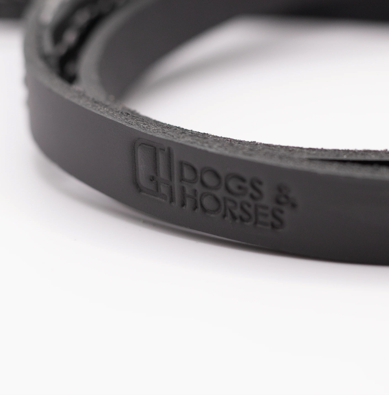 Padded Leather Dog Lead Charcoal and Grey