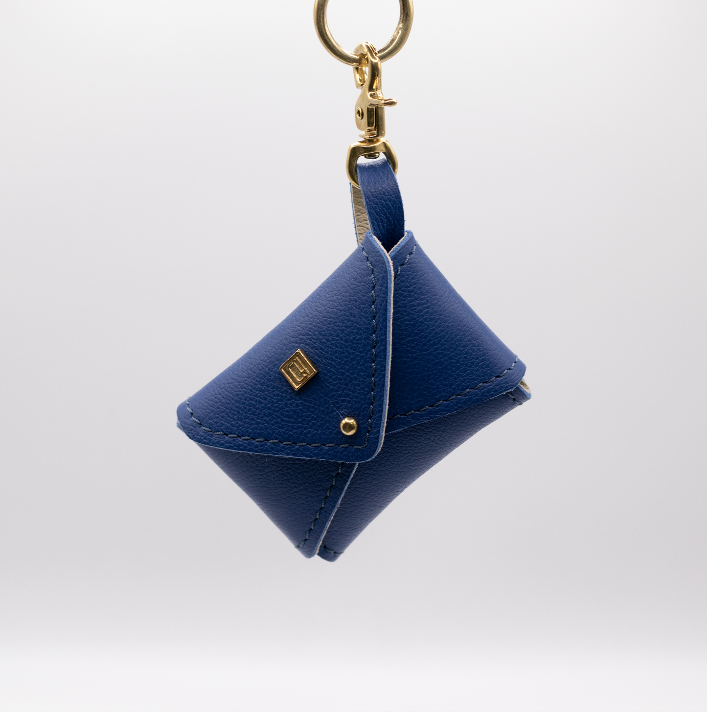 D&H PooSh - Soft Leather Poo Bag Dispenser Electric Blue