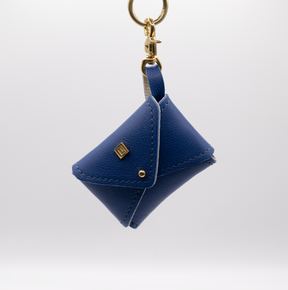 D&H PooSh - Soft Leather Poo Bag Dispenser Electric Blue