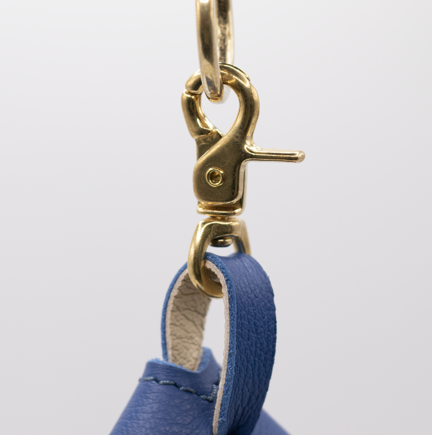 D&H PooSh - Soft Leather Poo Bag Dispenser Electric Blue