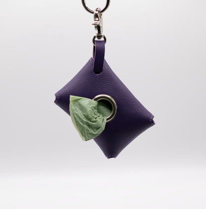D&H PooSh - Soft Leather Poo Bag Dispenser Purple