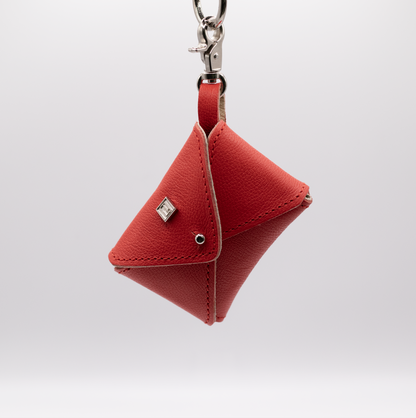 D&H PooSh - Soft Leather Poo Bag Dispenser Red